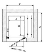 Puerta Batiente (Giratoria Horizontal) (Un Embarque) Tipo C